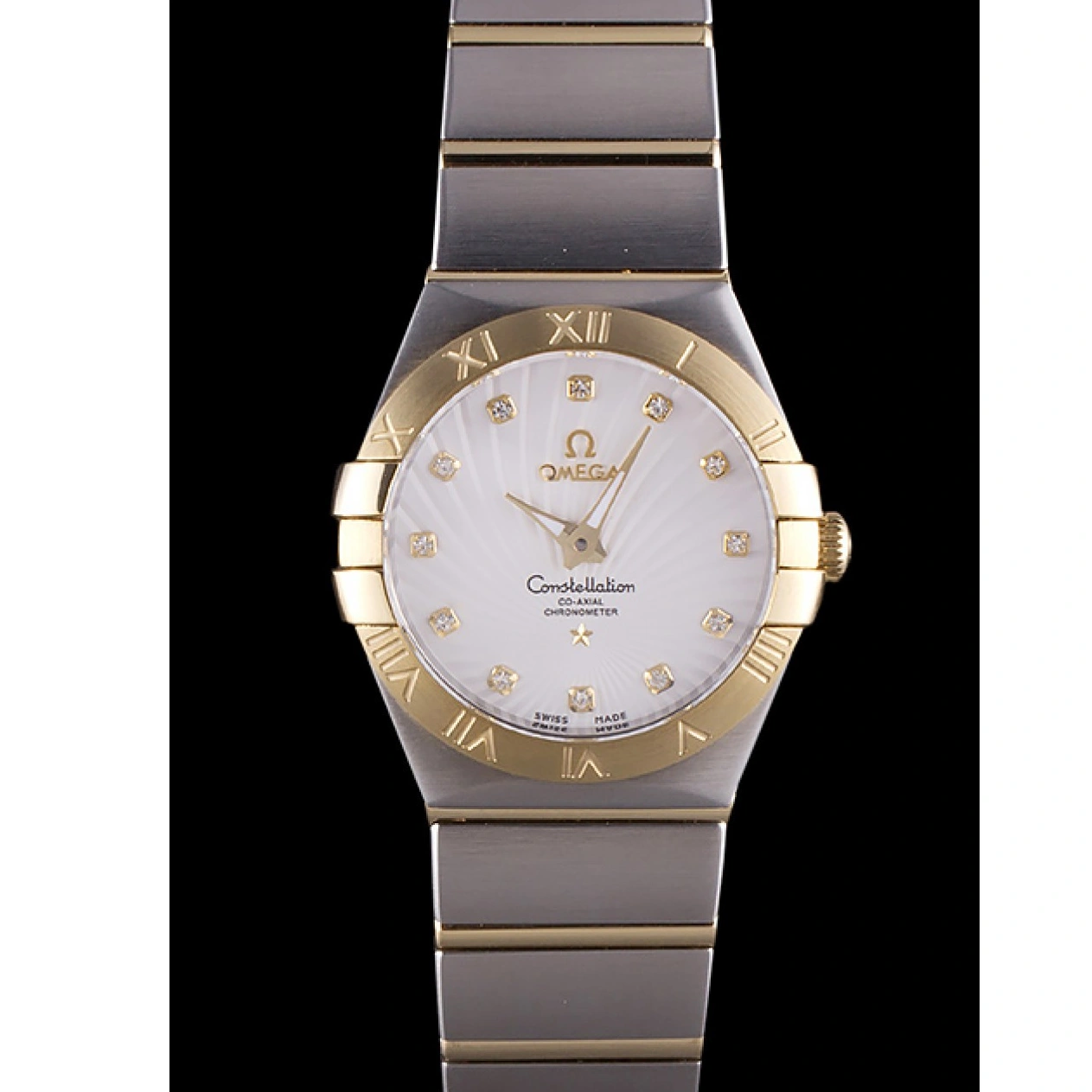 1013 Omega Constellation Gold Bezel Two Tone Band som95 621475